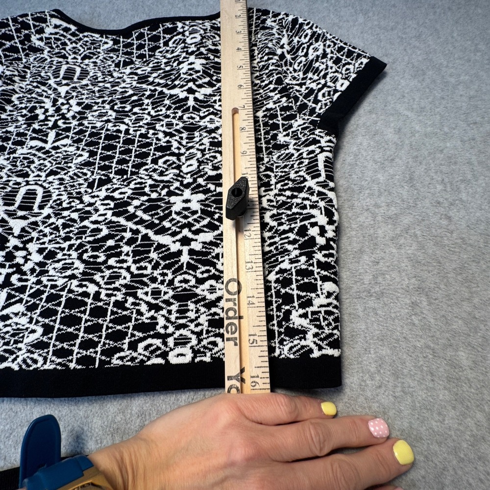 Nina Crop Top & Skirt Set in Jacquard Knit by Designer Parker Skater Mod Small - Picture 5 of 12